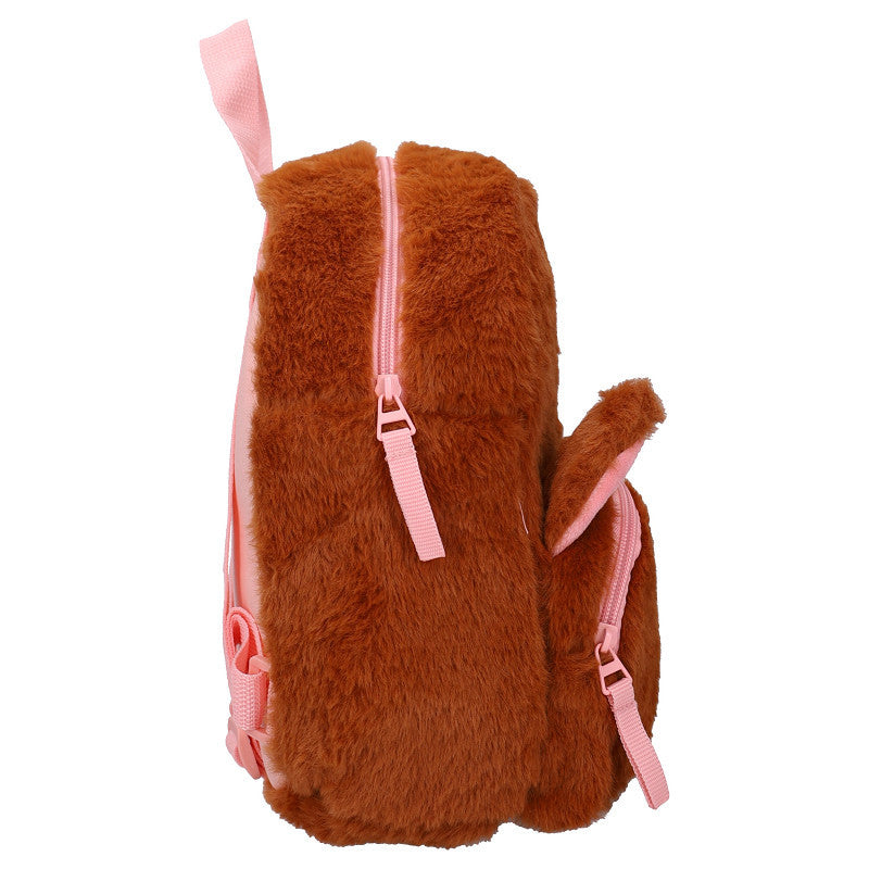 Mochila Escolar Disney Bambi Premium 3D de Terciopelo