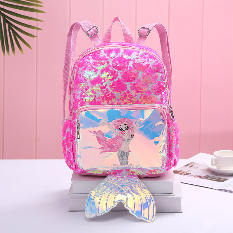 Mochila Escolar Sirena para Niña – Diseño Reciclado