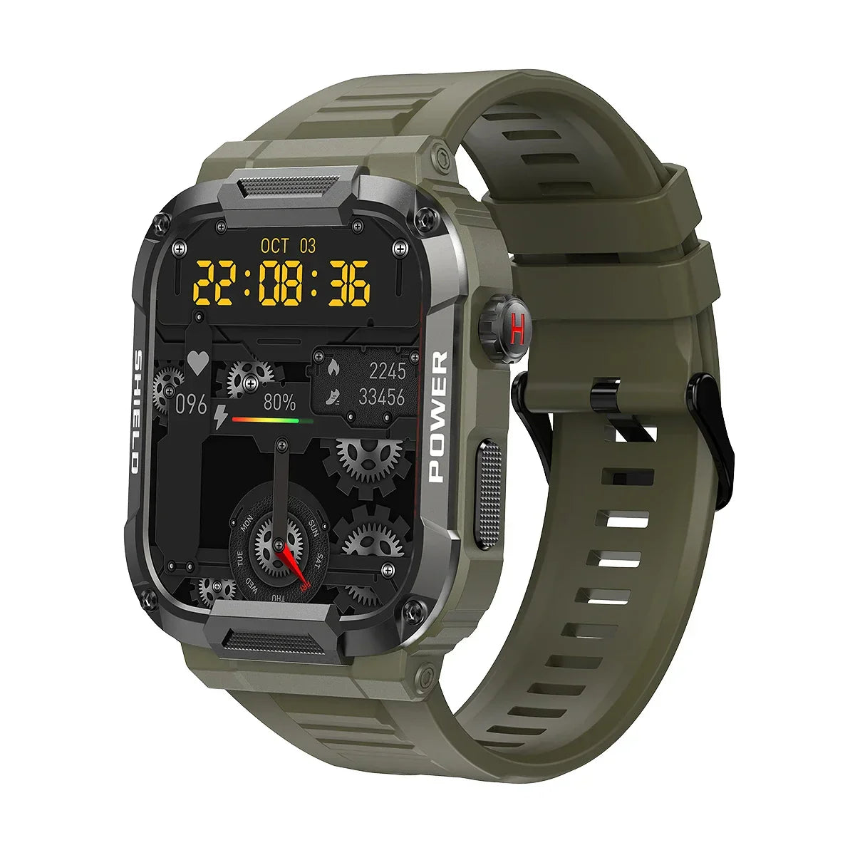 Smartwatch Fitness Impermeable para Hombre – Verde