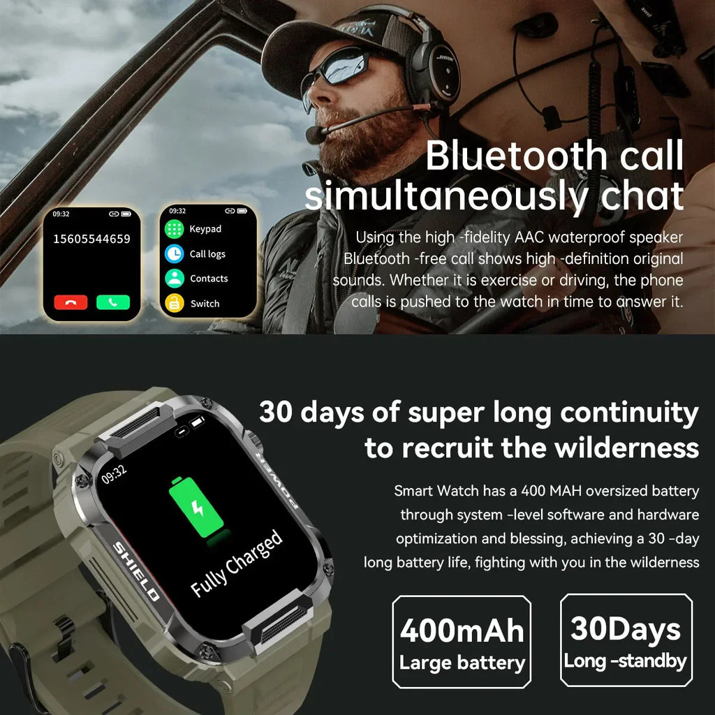 Smartwatch Fitness Impermeable para Hombre – Verde
