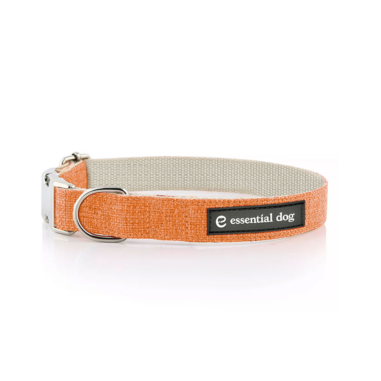 Collar para Perro de Cáñamo y Algodón Orgánico – Naranja