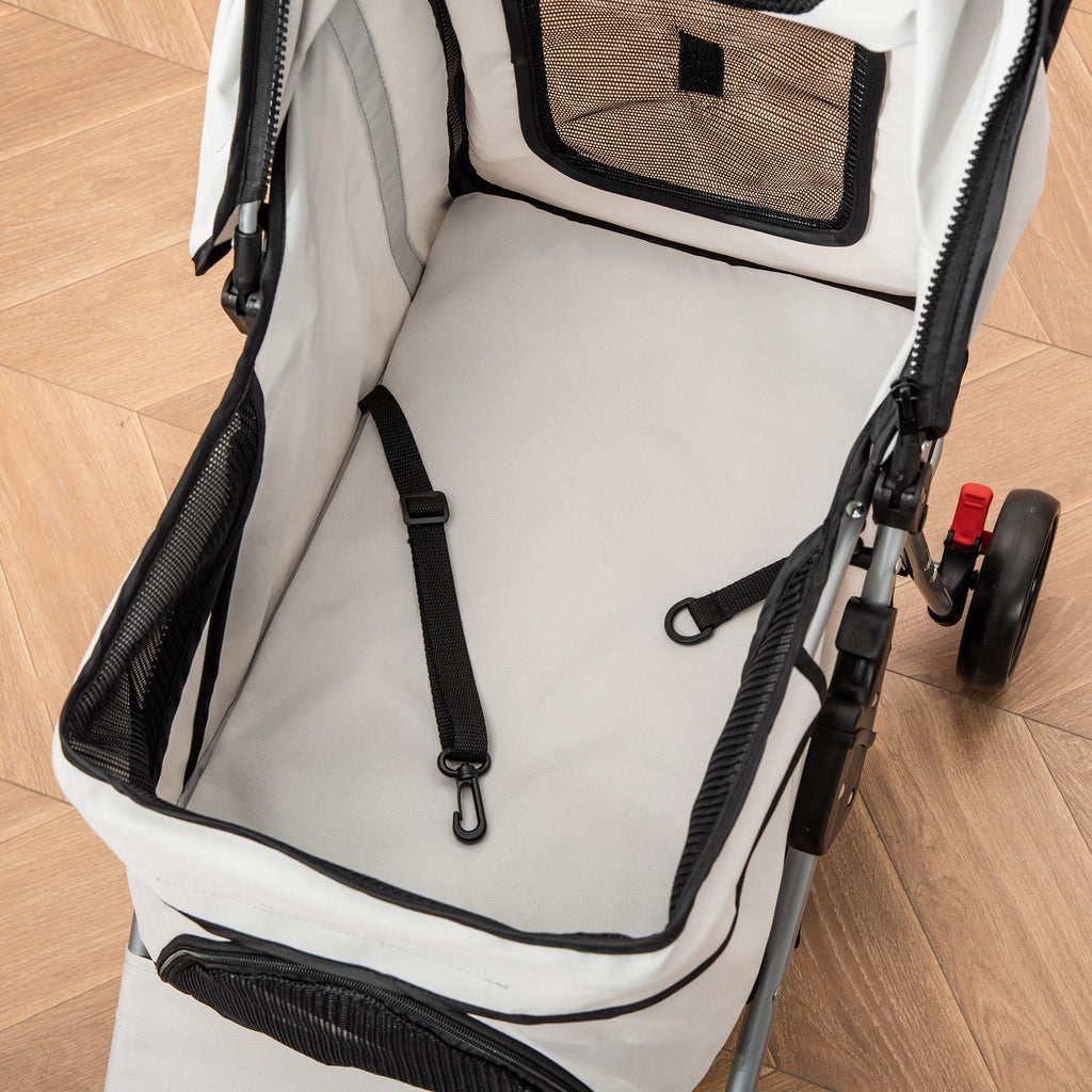 Cochecito Plegable para Perros y Gatos – Gris