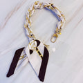 Correa para Móvil con Pañuelo Trenzado y Cadena | Mobile Phone Strap with Braided Scarf and Chain