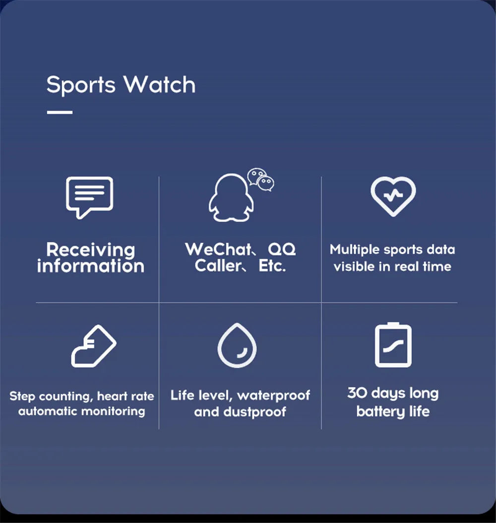 Smartwatch D13 Unisex con Seguimiento Fitness