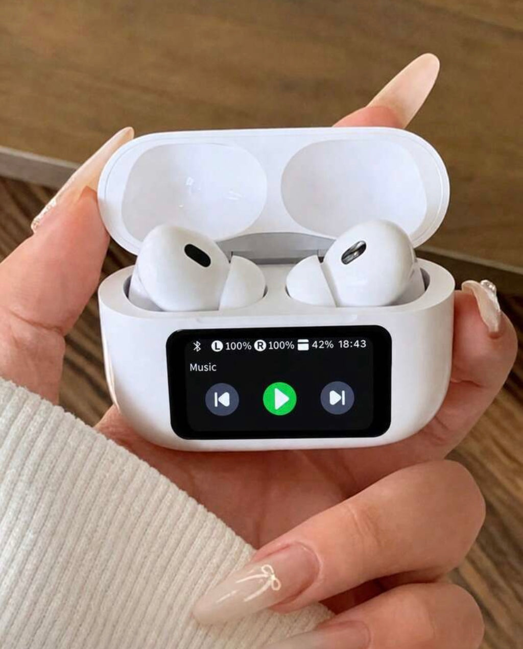 Auriculares Bluetooth A9 Pro con pantalla / A9 Pro Bluetooth earbuds with display