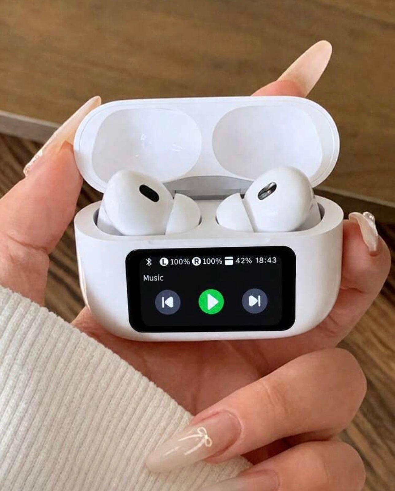 Auriculares Bluetooth A9 Pro con pantalla / A9 Pro Bluetooth earbuds with display