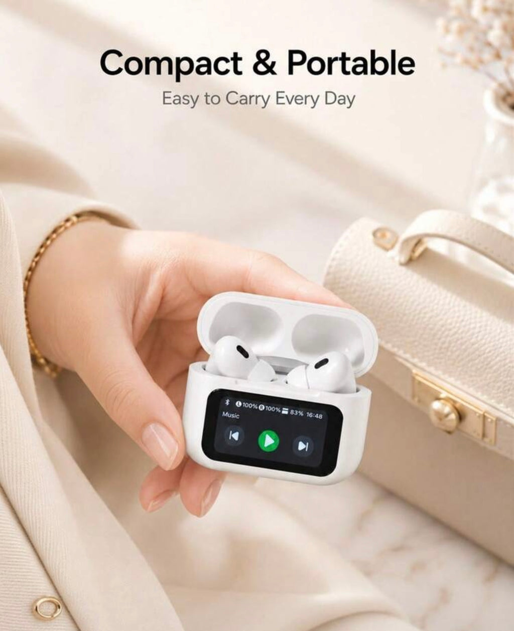 Auriculares Bluetooth compactos y portátiles / Compact and portable Bluetooth earbuds