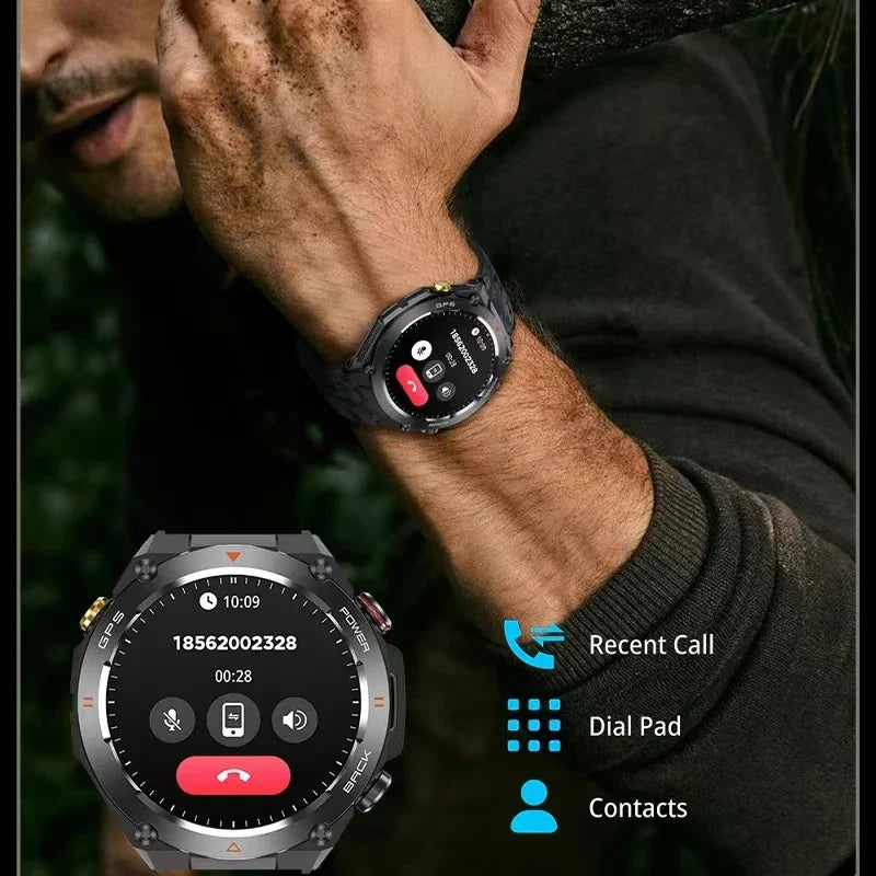 Smartwatch Fitness para Hombre con Llamadas Bluetooth – Negro