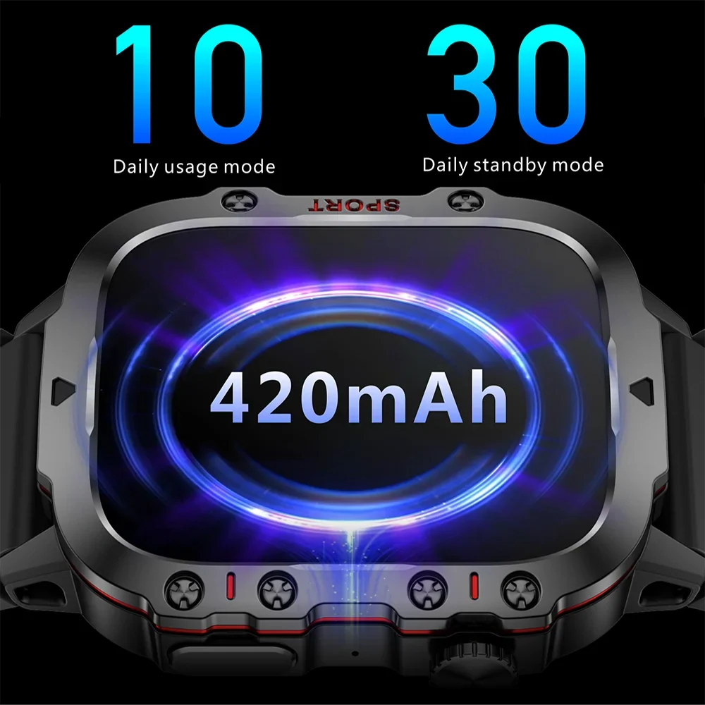 Smartwatch Fitness con Llamadas Bluetooth IP68 – Negro