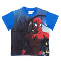 Camiseta Infantil Spider-Man de Manga Corta – Azul – Talla 98 | Kids’ Spider-Man Short-Sleeve T-Shirt – Blue – Size 98