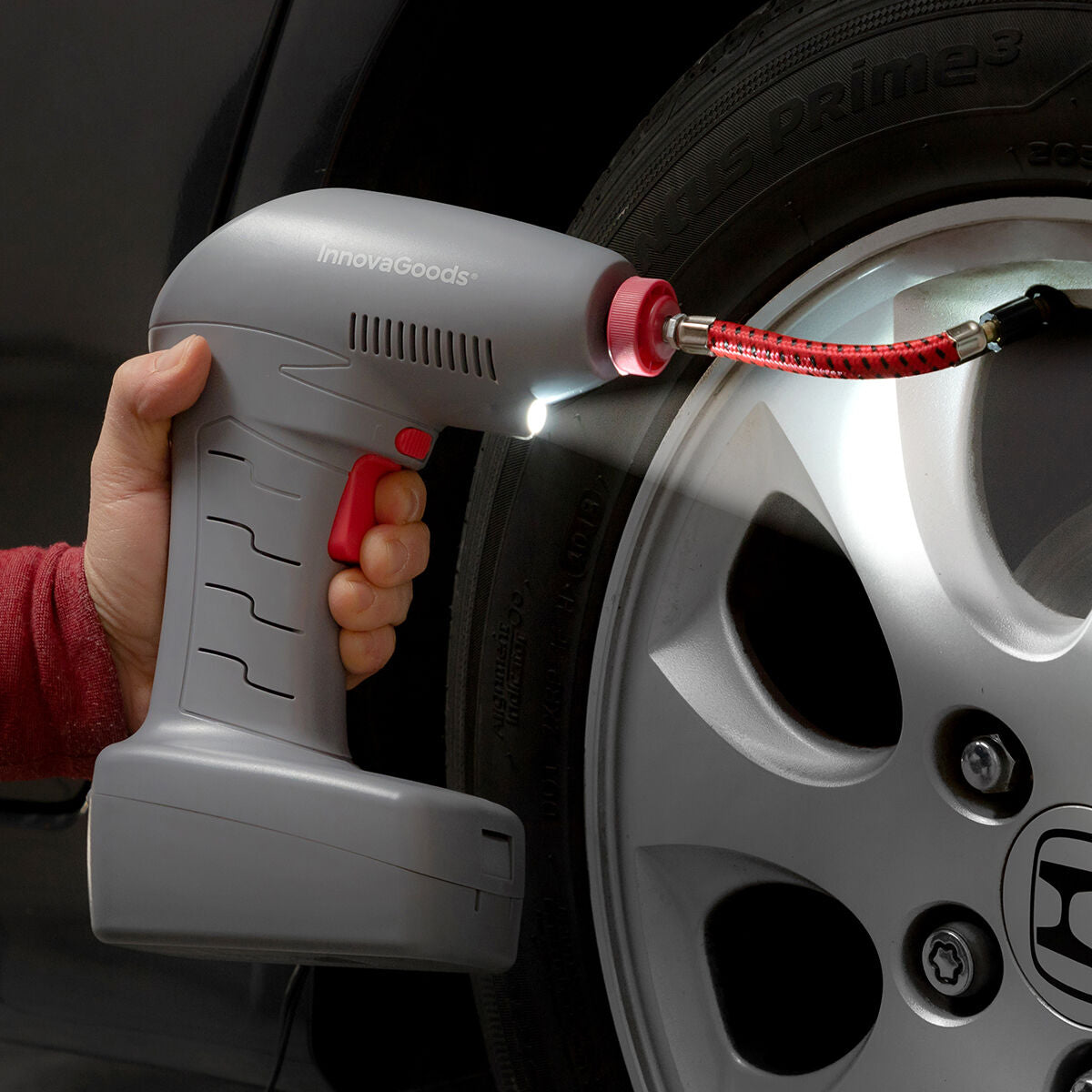 Compresor de Aire Portátil Airpro+ InnovaGoods con Luz LED