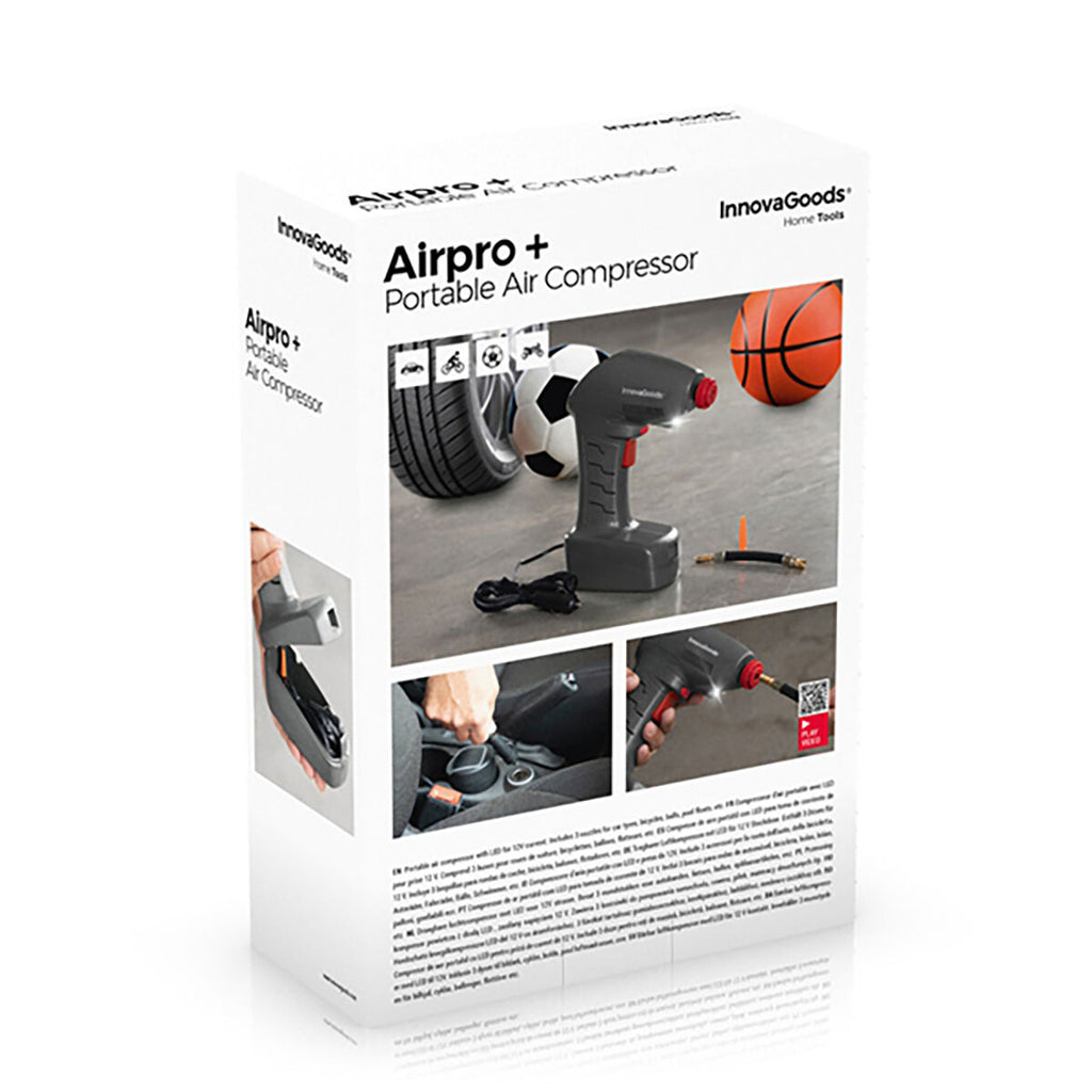Compresor de Aire Portátil Airpro+ InnovaGoods con Luz LED