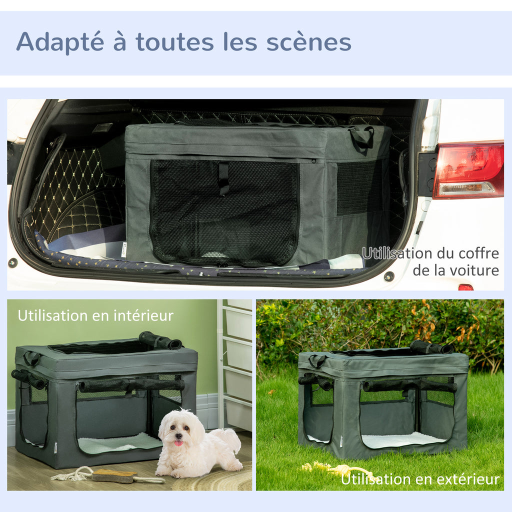 Transportín Plegable para Perro o Gato 60 × 42 × 42 cm