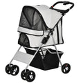 Cochecito Plegable para Perros y Gatos – Gris