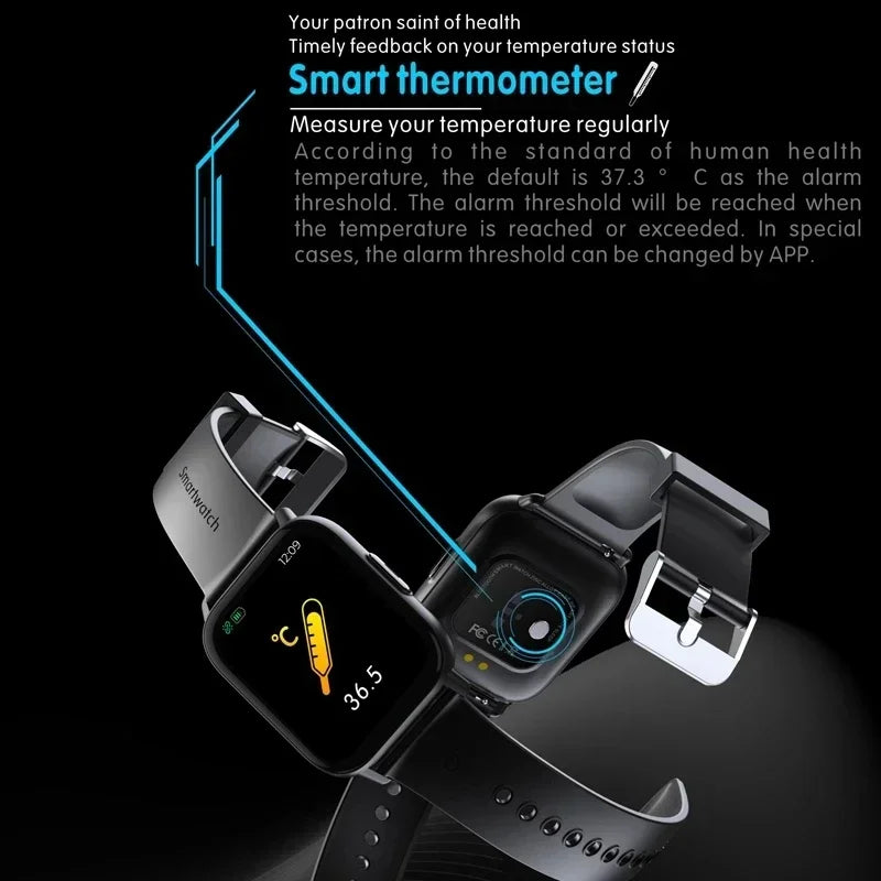 Smartwatch Unisex con Monitorización de Actividad – Negro