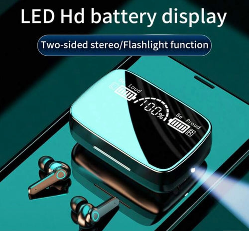 Auriculares TWS inalámbricos 5.3 con pantalla LED y función linterna