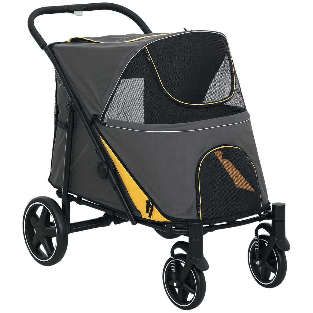 Cochecito Plegable PawHut para Perros y Gatos hasta 30 kg