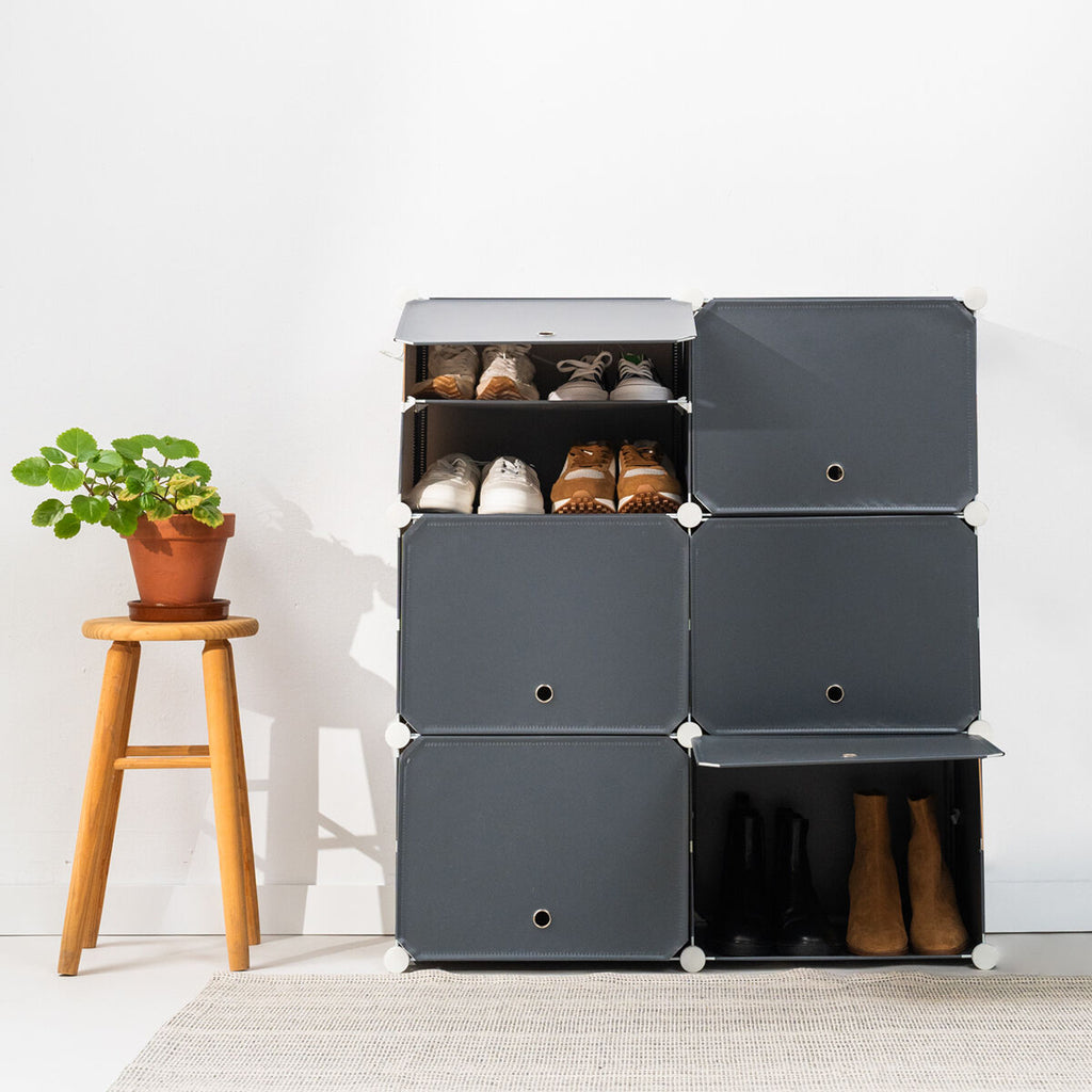 Zapatero Modular Portátil InnovaGoods – Gris