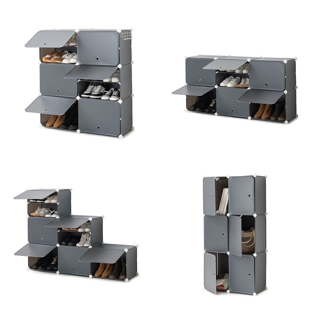 Zapatero Modular Portátil InnovaGoods – Gris
