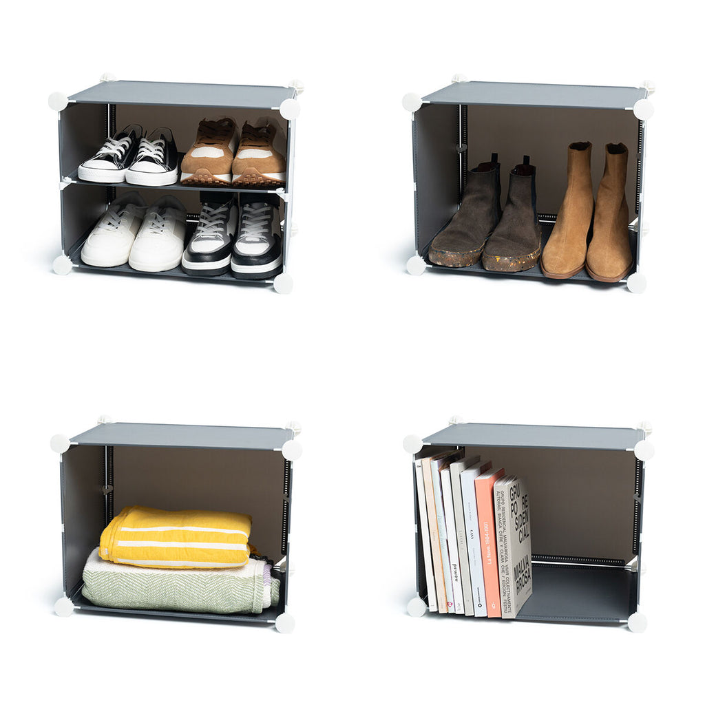 Zapatero Modular Portátil InnovaGoods – Gris