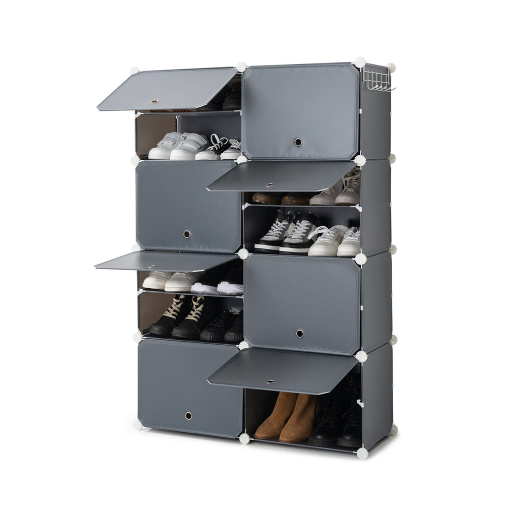 Zapatero Modular Portátil InnovaGoods – Gris