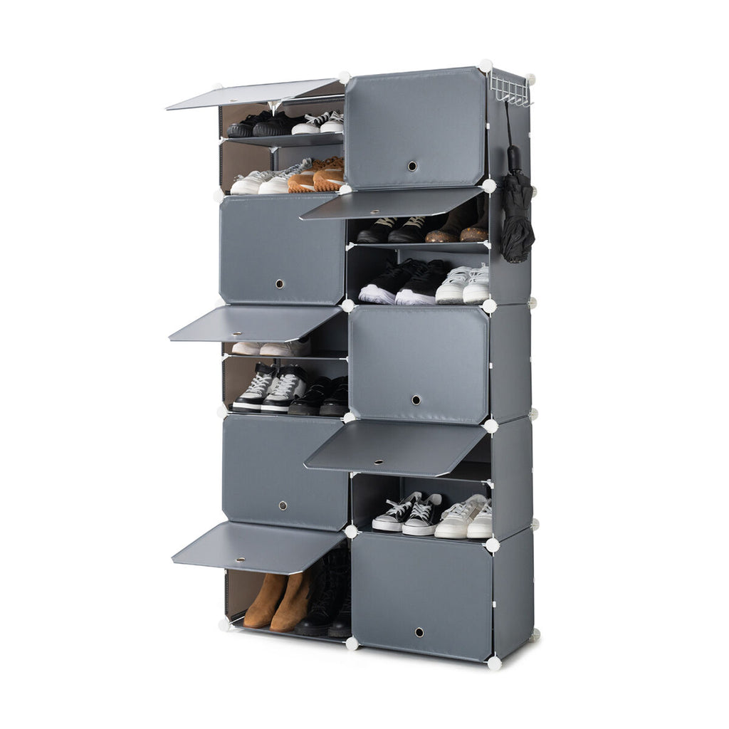 Zapatero Modular Portátil InnovaGoods – Gris