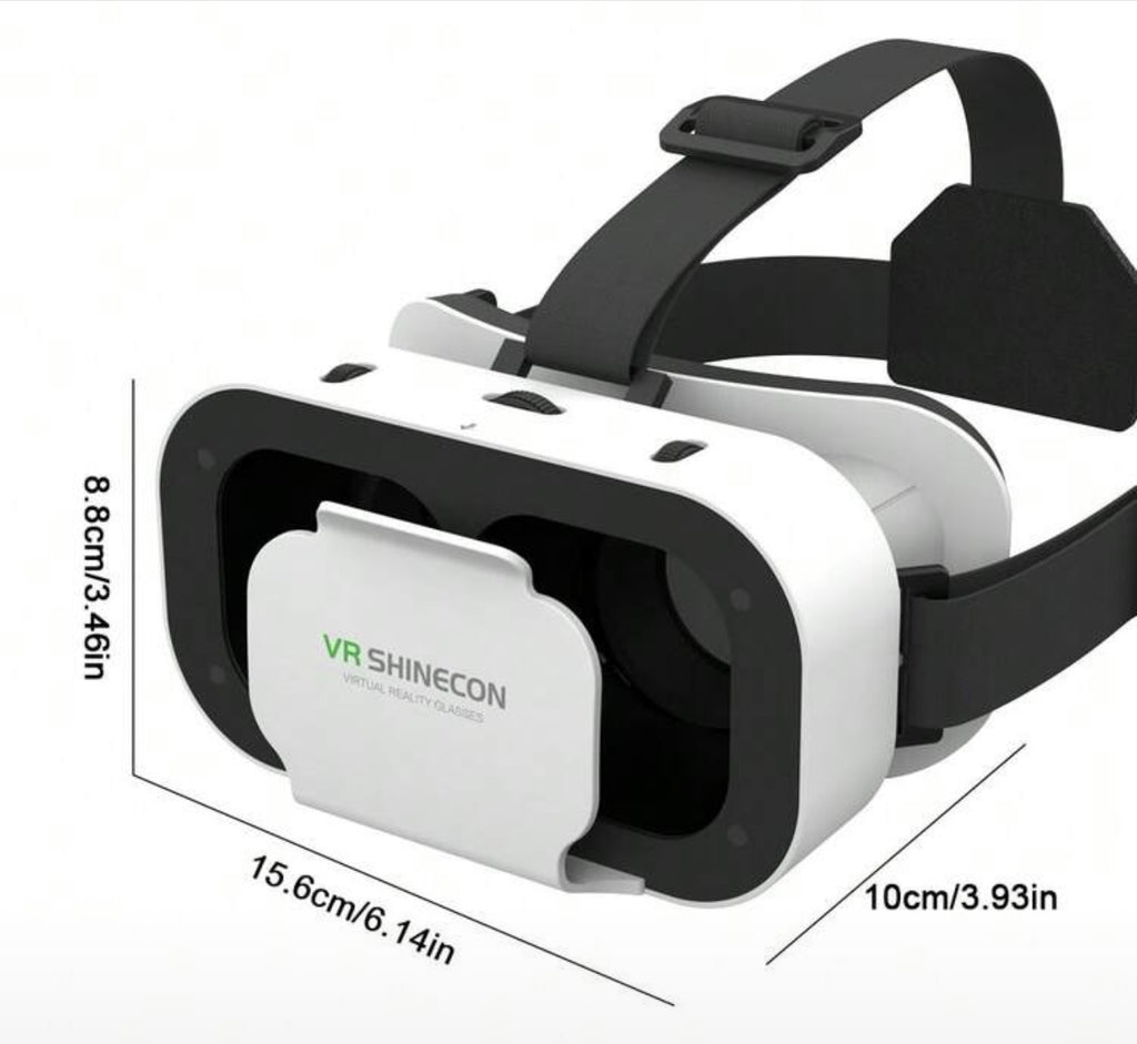 Medidas casco VR SHINECON 15,6 x 10 x 8,8 cm / SHINECON VR headset dimensions